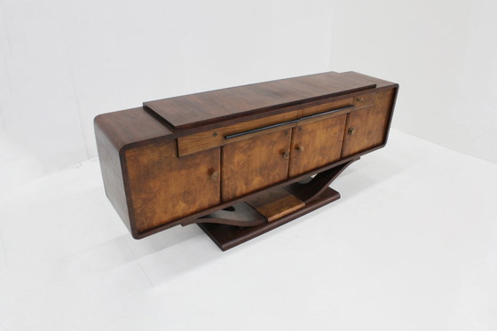 Image 1 of Vintage Italian Art Deco burr wood sideboard, 1930s
