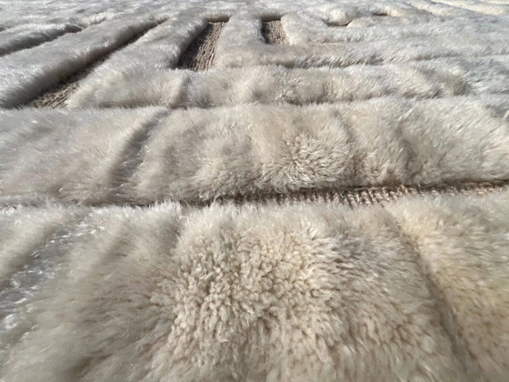 Beni Mrirt Moroccan Rug 400x300 cm – Natural wool – Geometric design – Rugs & carpets, Cotton (photo 4 of 7)