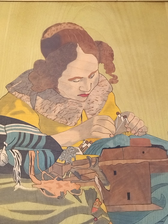 Quadro Vintage Pirografia e Pittura su Legno – Arte, Wood (photo 2 of 10)