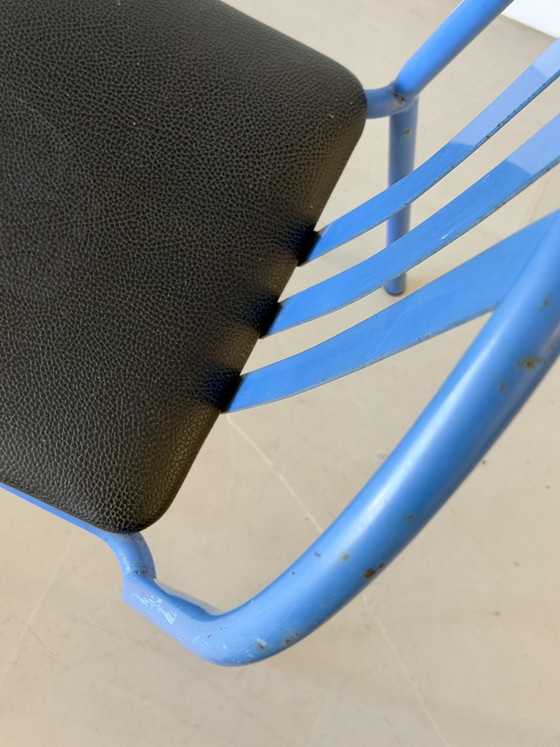 Set of 3 Dining Chairs by Robert Mallet-Stevens, Model 222, Pallucco, Italy, 1980s – Eetkamerstoelen, Metal (photo 12 of 15)