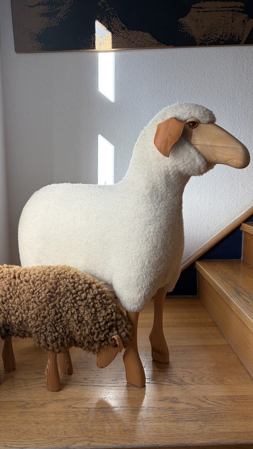 Vintage Schapen 2x Hanns Peter Krafft