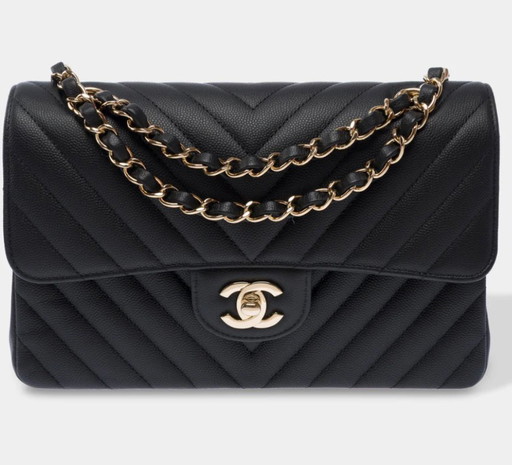 Sac CHANEL Timeless/Classique en Cuir Noir - 103492