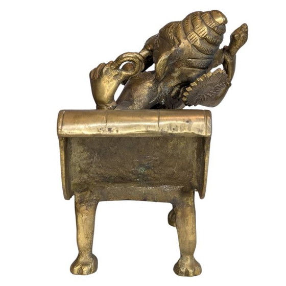 Antique Bronze Reclining Ganesha – 117 – Sculpture (photo 7 of 8)