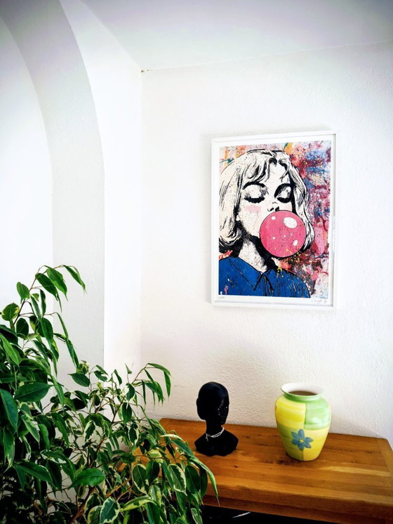 Image 1 of GONGAS - Innocence files - Lithographie d'artiste encadrée