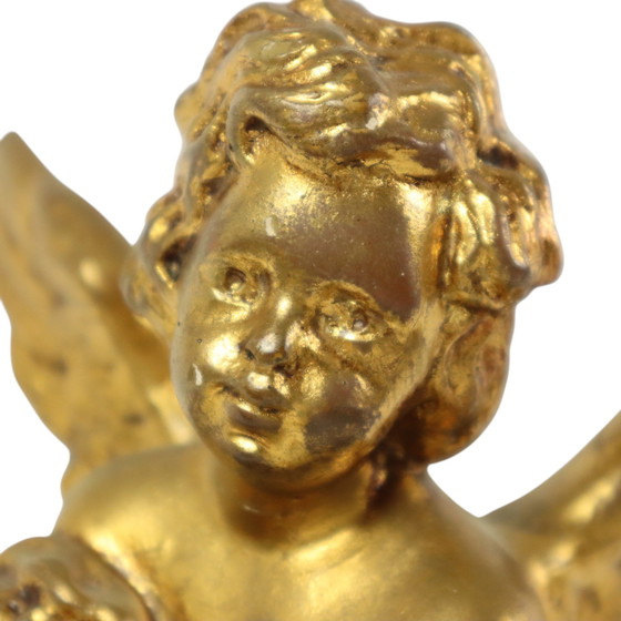 Image 1 of Grande angelo dorato in gesso