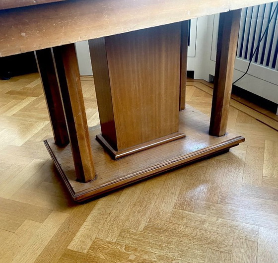 Image 1 of Vintage Mahogany Table with Inlaid Top