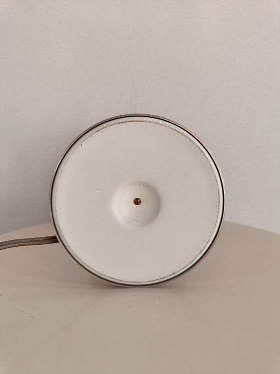 Image 1 of Vintage Space Age Table Lamp in Burnished Metal, 1970s Italian Design