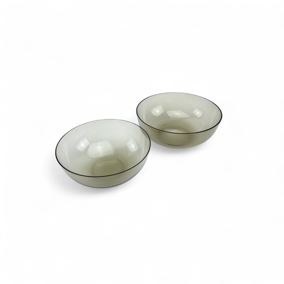 Image 1 of Cuencos de postre WMF Wilhelm Wagengeld de cristal ahumado y turmalina