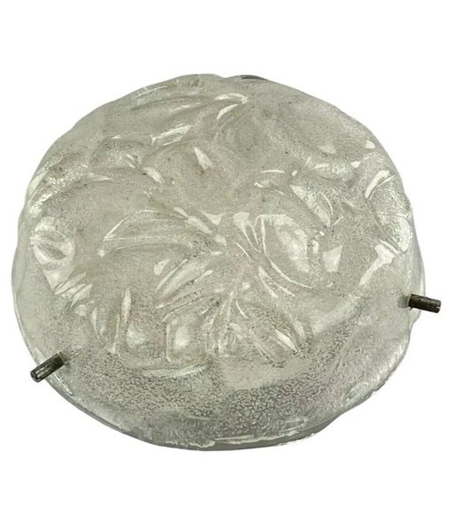 60s 70s Lamp Lamp Plafoniere Flush Mount Ice Glass Space Age Design