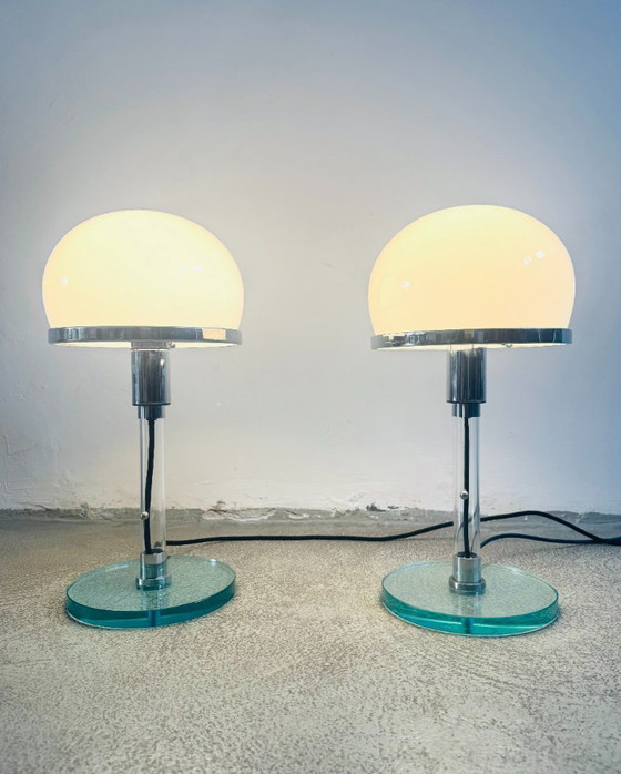 Image 1 of Lampe de bureau WG-24 de Wilhelm Wagenfeld pour Tecnolumen, Suède, années 1980