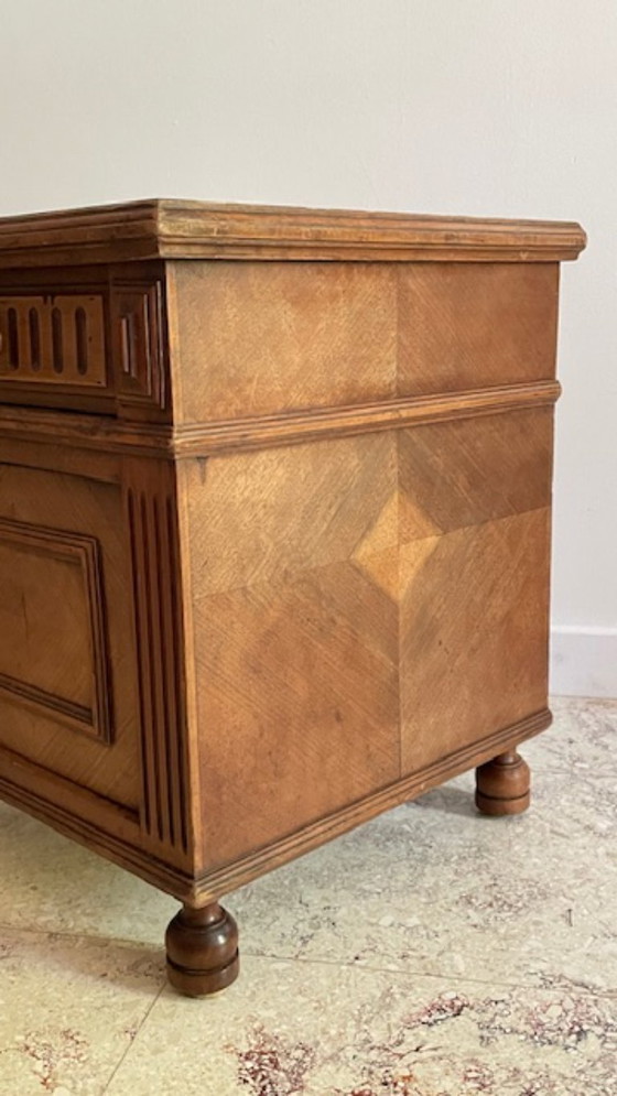 Image 1 of TABLE de Chevet Ancienne Bois et MARBRE