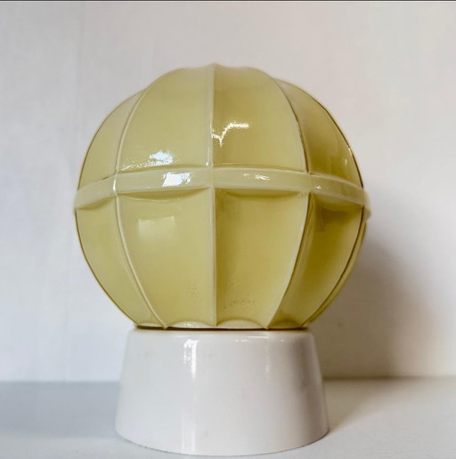 Fraai gevormde Lampada da soffitto Art Deco crème zacht gel vintage