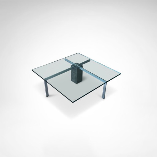 KW1 Glass, Metal And Granite Coffee Table By Hank Kwint For Metaform 1980s – salontafels, Marble