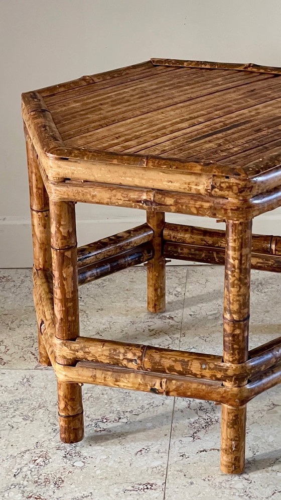 Image 1 of Vintage bamboo coffee table