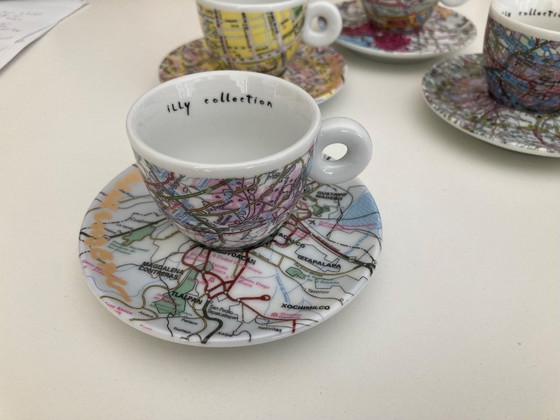 Image 1 of illy collection- 1998 -Robert Rauschenberg: World cups 5 tazzine da caffè espresso