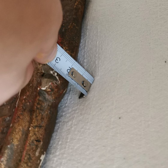 Image 1 of Antieke houten spiegel met hoorn des overvloeds - 17e-18e eeuw - gesneden