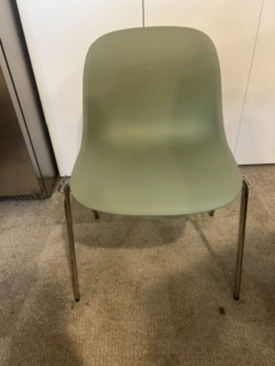 Image 1 of Muuto Fiber Side Chair Almond Green With Hook