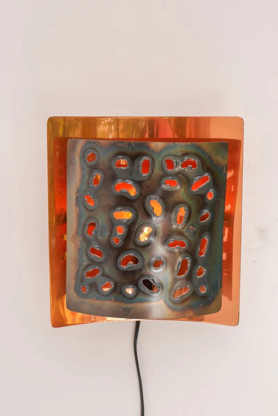 Vintage brutalistische koperen wandlamp van Boréns, jaren 60. – Wandlampen, Metal, Copper, Scandinavian (photo 14 of 15)