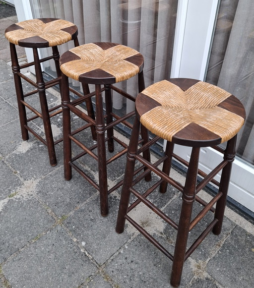 3 vintage bar stools.