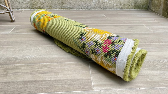 Image 1 of Reiner Wollteppich aus den 1970er Jahren, 144 x 88 cm