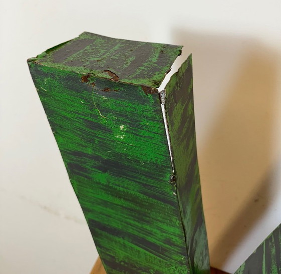 Image 1 of Grande lettera V in ferro verde vintage per facciata, anni '70