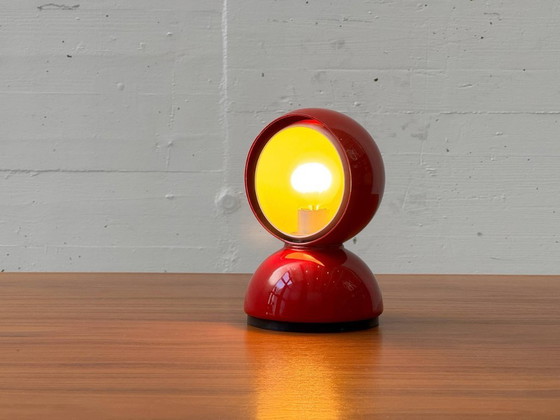 Image 1 of Eclisse red table lamp by Vico Magistretti for Artemide, Italy, 1960s