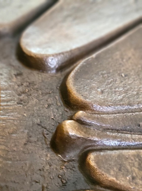 Image 1 of Monumental Sculptural Bronze Wall or Table Lamp 1960's