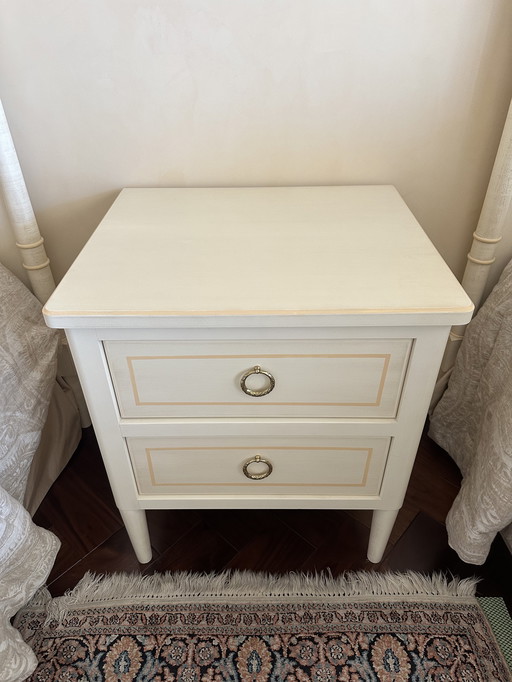 Solid wood bedside table