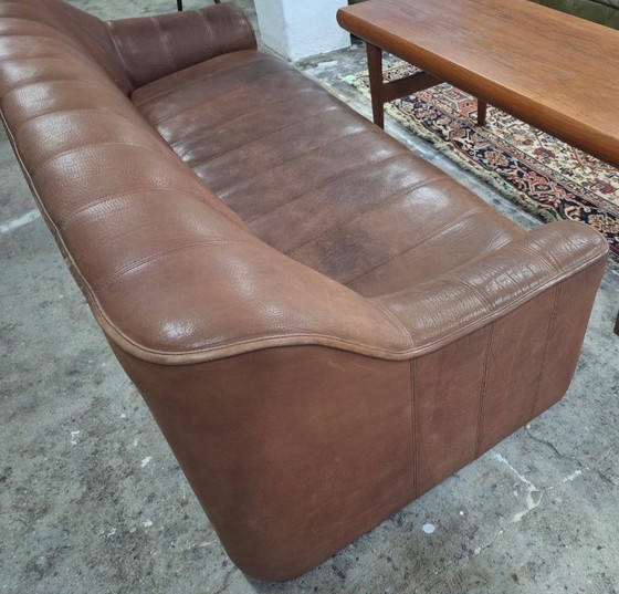 Image 1 of De Sede DS44 Buffalo Leather 3-Seater Sofa, Switzerland 1970s