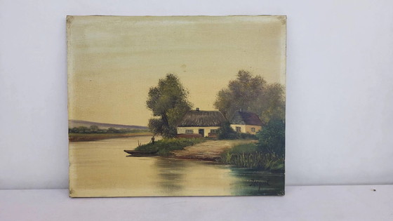 Dipinto HST firmato Jacquet – Dipinti e disegni, Canvas (photo 8 of 8)