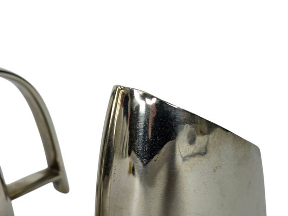 Image 1 of Art deco stijl - Hans Przyrembel - Bauhaus - koffie/thee set. (3) -  verzilverd messing  - bakeliet - 2e kwart 20e eeuw