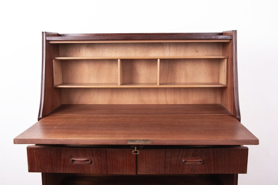 Scrivania Segretario Scandinavo in Teak 1960. – Scrivanie, Legno (photo 8 of 14)