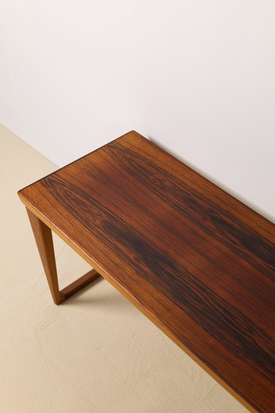 Image 1 of Set di panca da corridoio e specchio in palissandro di Kai Kristiansen, Aksel Kjersgaard, 1960