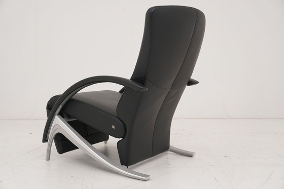 Image 1 of Fauteuil inclinable Rolf Benz 3100 avec fonction Relax, cuir, noir
