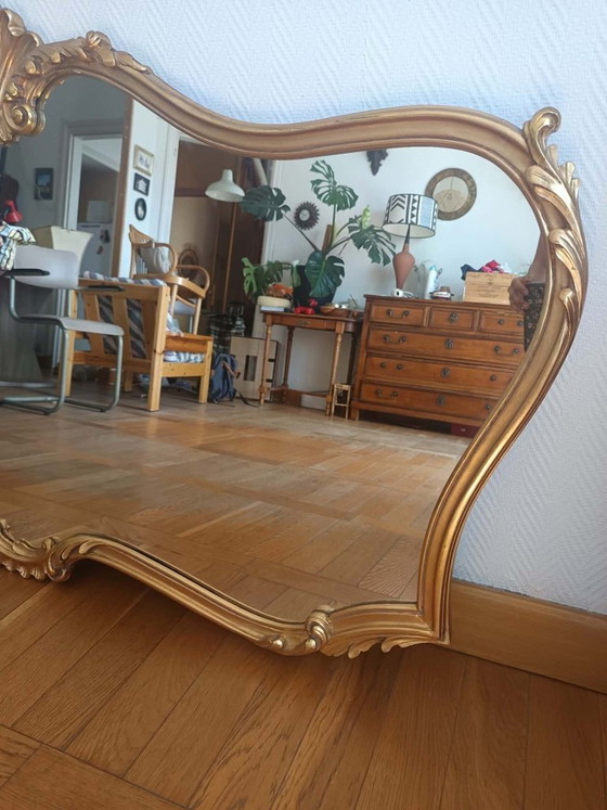 Image 1 of Large Louis XV style giltwood mirror, 166cm