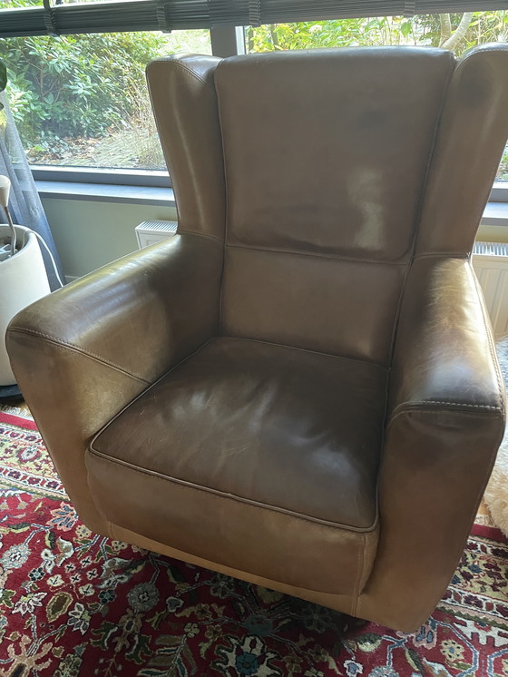 Image 1 of Baxter Fauteuil Leder Cognac