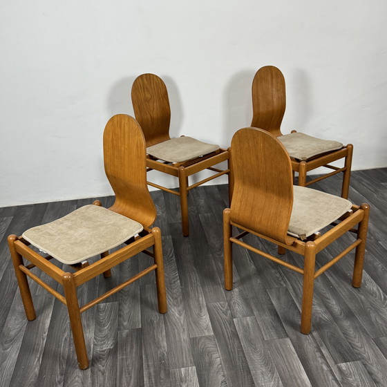 Image 1 of Set of 4 Mid-Century Scandinavian Dining Chairs from the 1970s