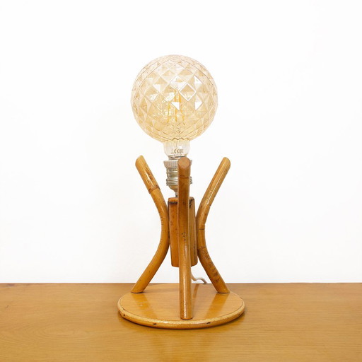 Bamboe Tafellamp, Spanje, 1970