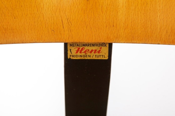 Industriële draaistoel van Heni Duitsland, Bauhaus-werkplaatsstoel uit de jaren 50, vintage tekenstoel van (photo 4 of 12)