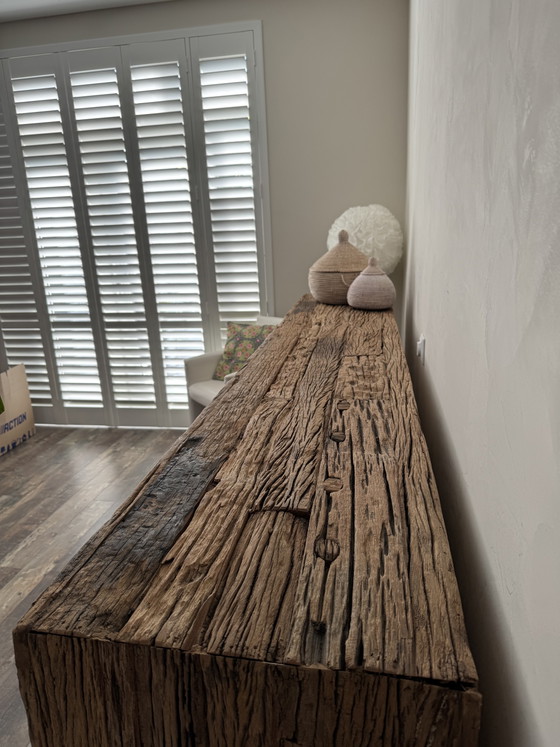 Image 1 of Unique large sideboard made of recycled teak 1.00x2.50x 43