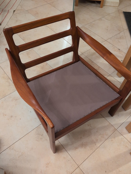 Image 1 of Pair of Danish teak armchairs by Illum Wikkelsø for Niels Eilersen – 1960s