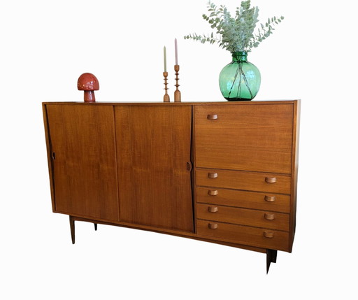 Haut-plat en teck vintage des années 1960