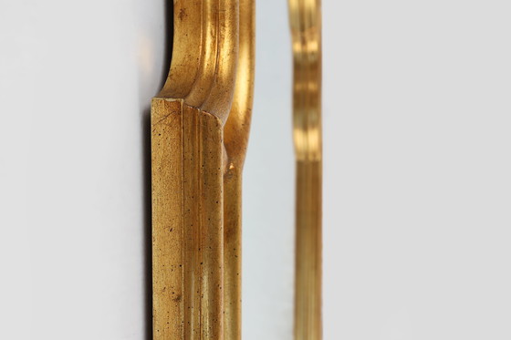 Image 1 of Französischer vergoldeter Spiegel im Louis-Philipp-Stil mit geräuchertem Spiegelglas verziert