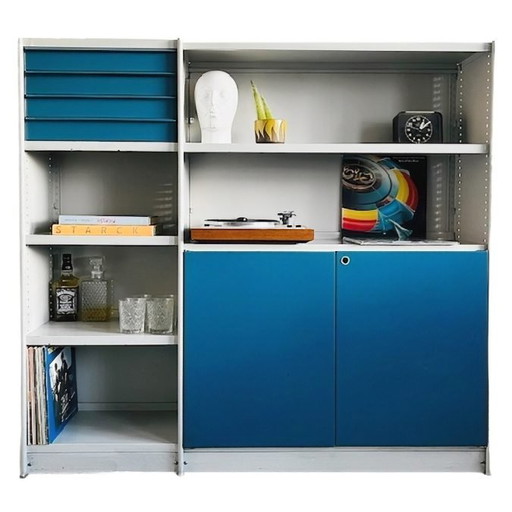 Bibliothèque industrielle vintage Stabilux Friso Kramer Ahrend de Cirkel 1950