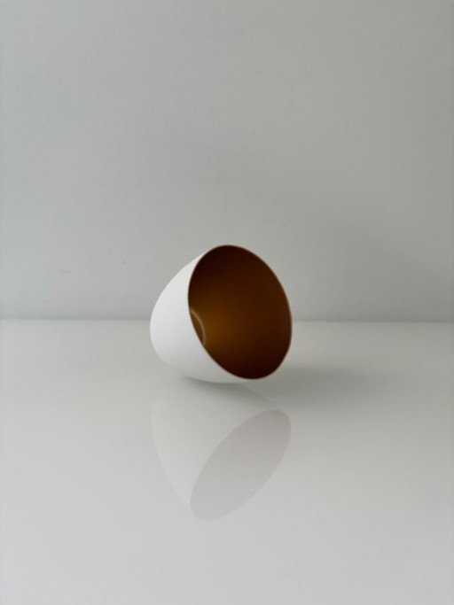 &Klevering Portavelas de té blanco oro