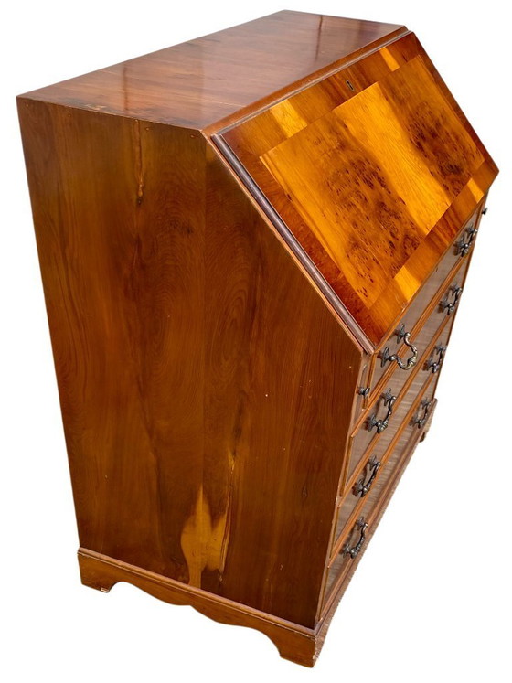 Image 1 of Antique English walnut secretary