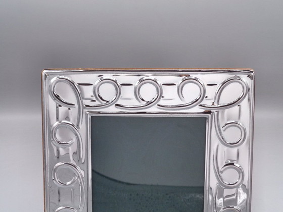 Image 1 of Silver plated metal frame, size for 9x13 photos