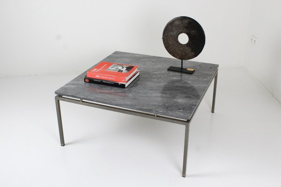 Image 1 of mesa de centro de mármol cromado