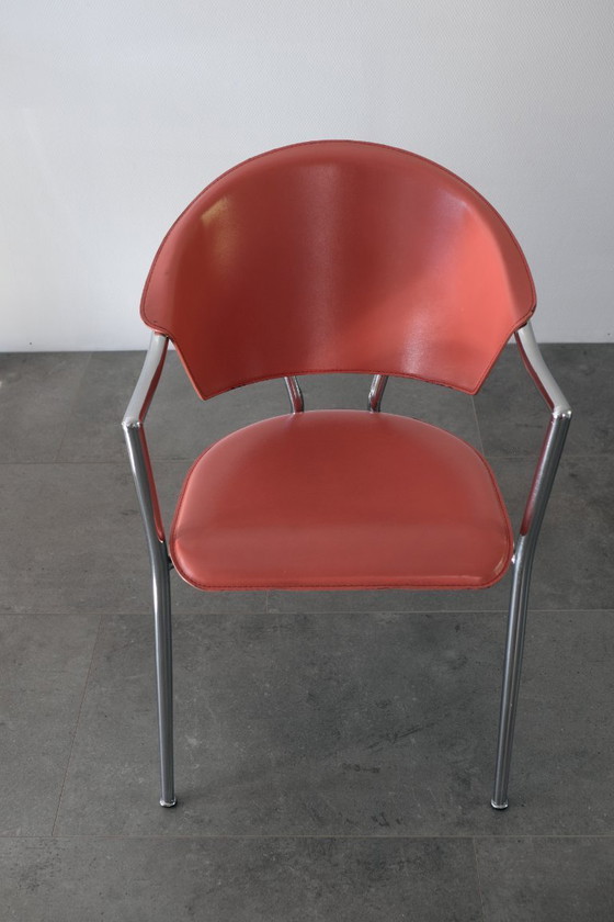 Image 1 of Italiaans design, kleurrijke vintage eetkamerstoelen