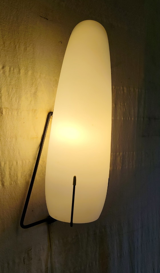 Design Wandlamp Door Louis Kalff Voor Philips - Midden 20e Eeuw – Wandlampen, Glass (photo 5 of 8)
